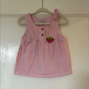 Mayoral Red Polka Dot Button Top